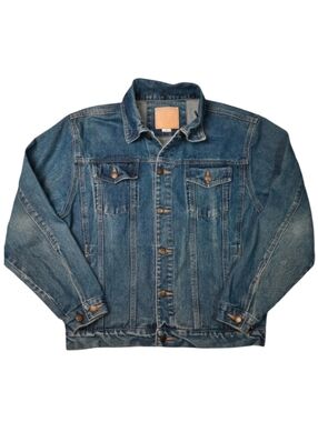 Vintage Cotton Denim Trucker Jean Jacket SZ M